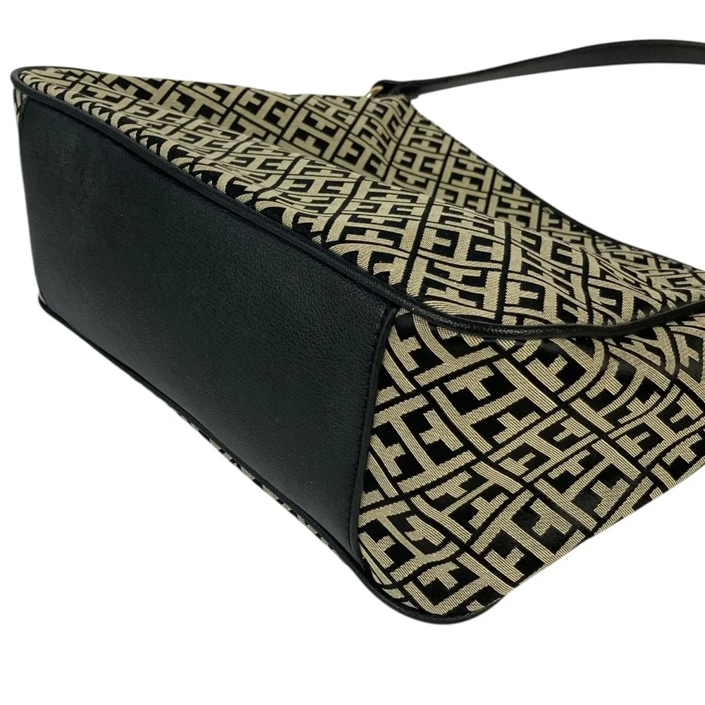 NEW Tommy Hilfiger Dark Brown Signature Print Hobo Bag